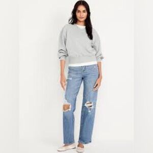 Old Navy High-Waisted OG Straight Ripped Ankle Jeans